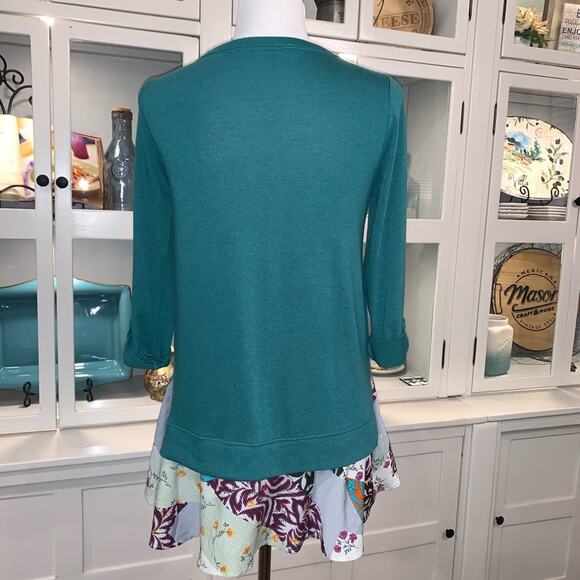 Anthropologie Little Yellow Button Peplum Tunic - Picture 3 of 8